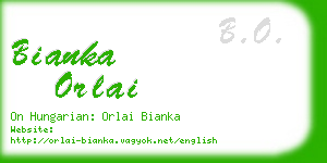 bianka orlai business card